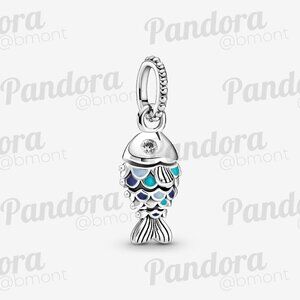 Pandora Blue Scaled Fish Dangle Charm